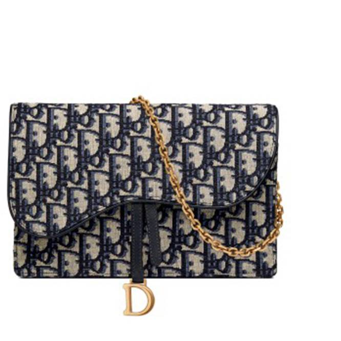 DIOR BLUE OBLIQUE JACQUARD S5614CTZQ_M928 (19cm*9.5cm*3cm)